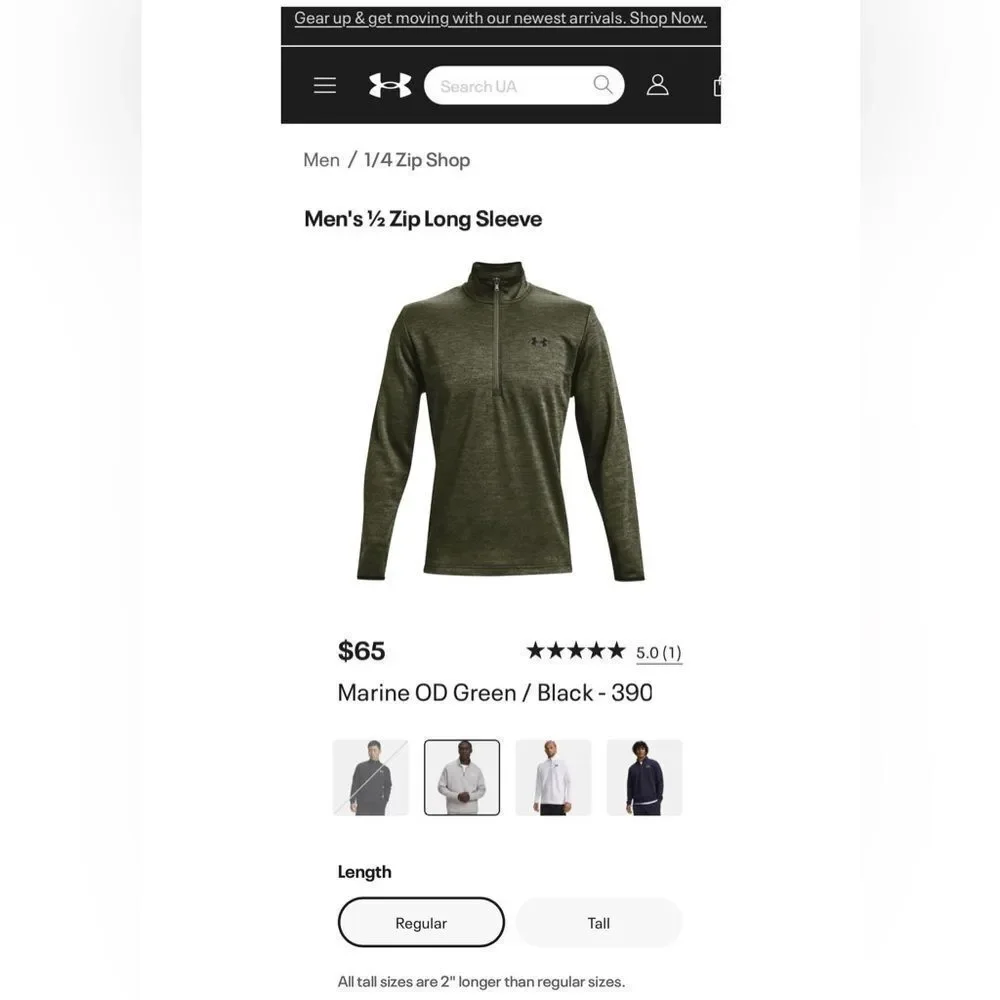 Under Armour Men's Armour Fleece Quarter Zip Pullover